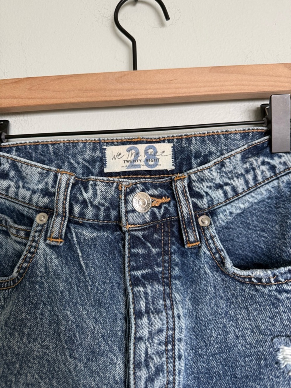 Free People x We The Free CRVY Vintage Wash Straight Distressed Jeans - Picture 2 of 7